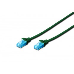 DK-1512-010/G / A-MCUP80010G, Пач кабел Cat.5e 1m UTP зелен, Assmann