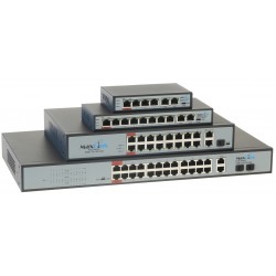 PSBT-10-8P-250, MaxLink PoE switch 10x LAN/8x PoE 250m