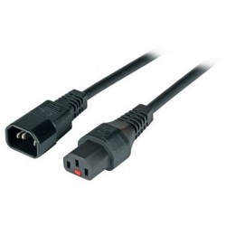 EK601SW.1.5, Захранващ кабел C13-C14 1,5m lock черен EFB