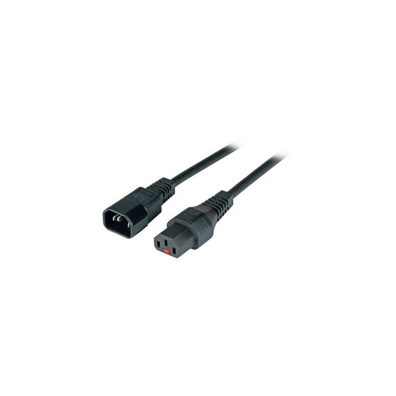 EK601SW.1.5, Захранващ кабел C13-C14 1,5m lock черен EFB