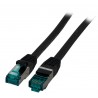 MK6001.0.5B, Пач кабел Cat.6A 0.5m SFTP Черен, EFB