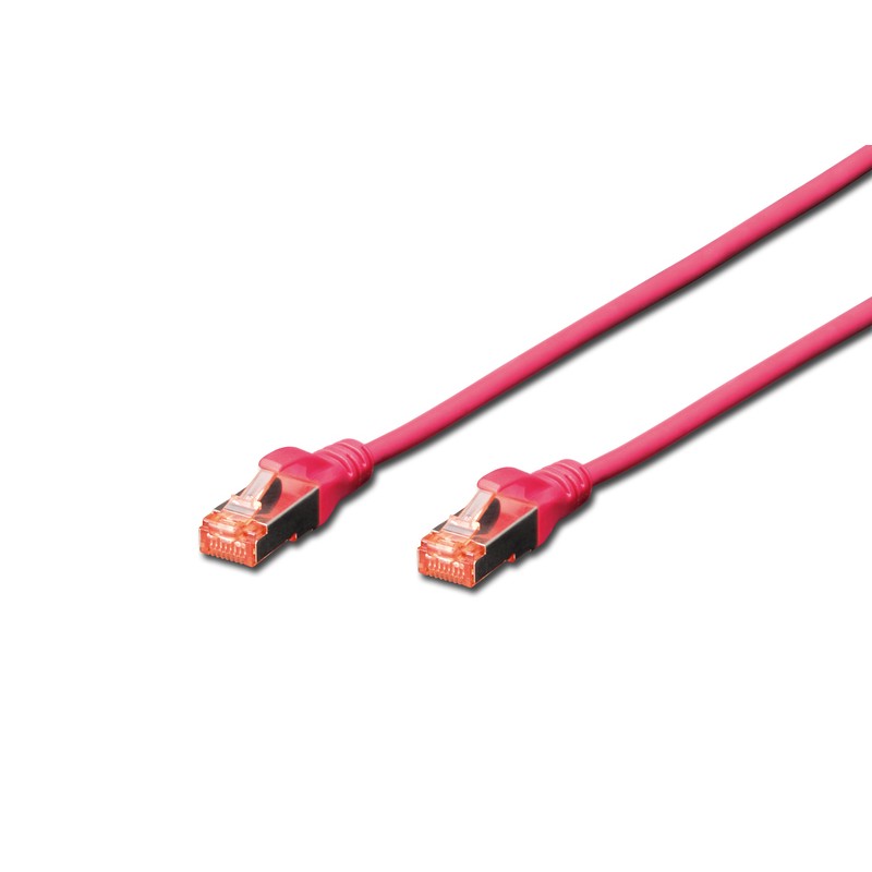 DK-1644-020/MG, Пач кабел Cat.6 2m SFTP розов, Assmann