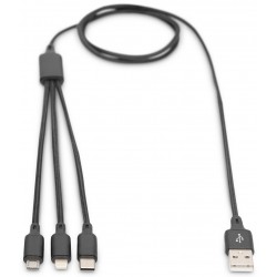 AK-300160-010-S, DIGITUS 3-in-1 Charger Cable, for Apple/Android