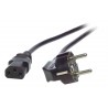 EK504.5V2, Захранващ кабел Shuko 90C - C13 5m, черен, EFB