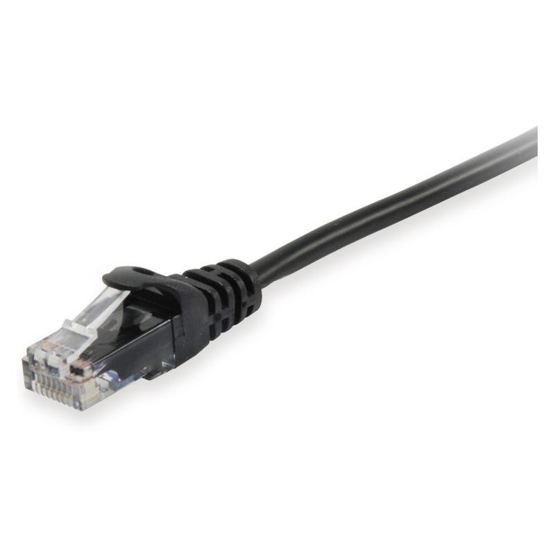218136/625457, Patch cable Cat.6 0,5m UTP черен, Equip