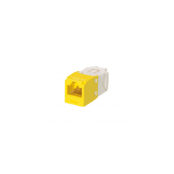 CJ688TGYL, Category 6, RJ45, 8-position, 8-wire universal module. Yellow.