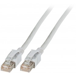 DCK1001GR.0,5, Пач кабел Cat.6A 0.5m SFTP Сив LED, EFB
