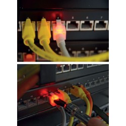 DCK1001GR.0,5, Пач кабел Cat.6A 0.5m SFTP Сив LED, EFB