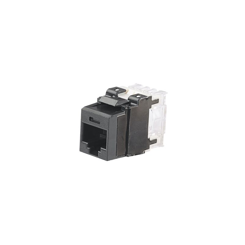NK6X88MBL, Category 6A, 8-position, 8-wire, keystone punchdown jack modules, black