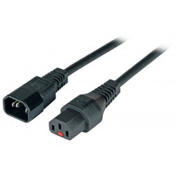 EK601SW.3, Захранващ кабел C13-C14 3m Lock черен EFB