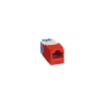 CJ6X88TGRD, Category 6A, RJ45, 10 Gb/s, 8-position, 8-wire universal module, Red
