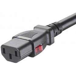 LPCA13-X, Захранващ кабел C13 - C14 locking 1.8m черен, Panduit