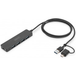 DA-70236, USB3.0 Хъб 4 порт, USB-C adapter