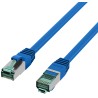 MK6001.0,15BL, Пач кабел Cat.6A 0.15m SFTP син EFB