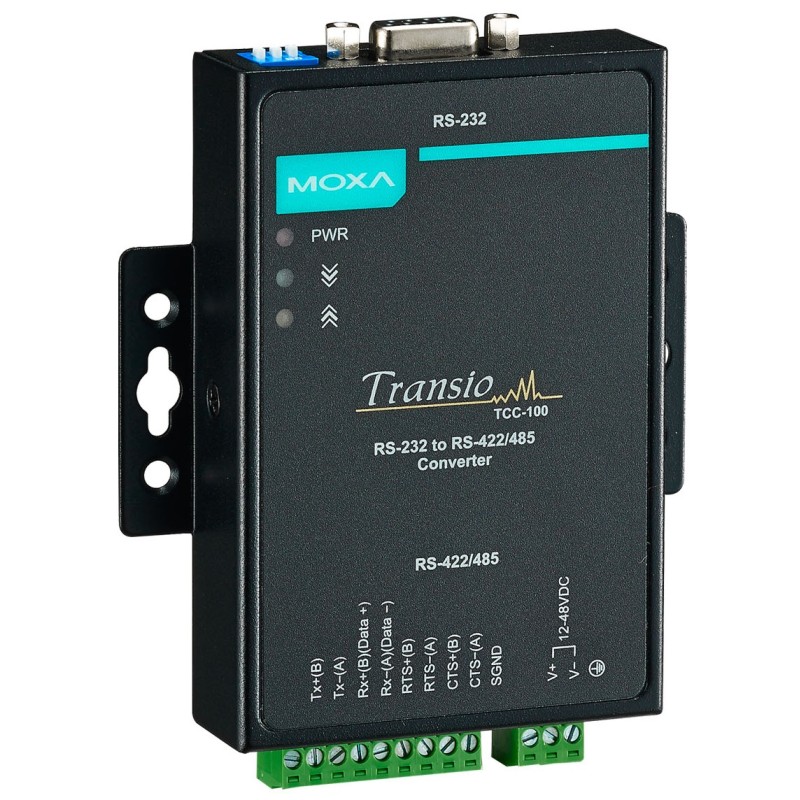 TCC-100I, MOXA Industrial RS-232 to RS-422/485 converter