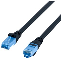 K8109SW.0,25, Пач кабел Cat.6A UTP 0.25m черен, EFB