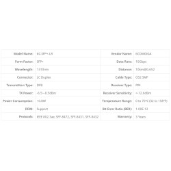 SFP+-10G-LR, SFP+ модул 10G 1310nm 10km XTRAN comp.