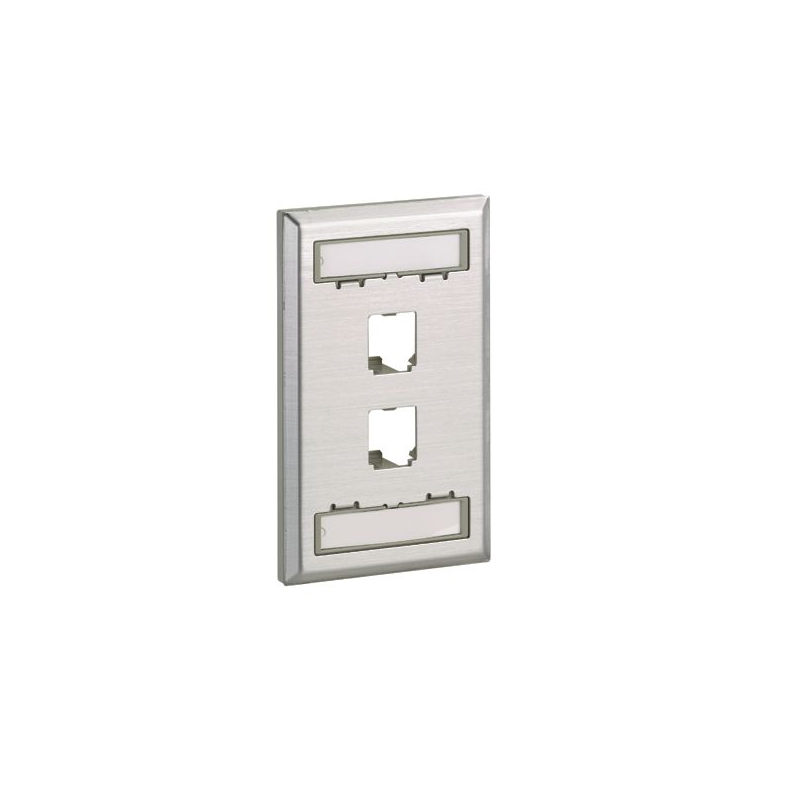 CFPL2SY, Mini-Com® stainless steel single gang faceplate