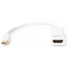 DB-340404-001-W, MiniDisplayPort към HDMI адаптер кабел 0,15м Assmann