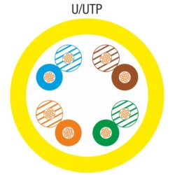 KIU5LINKA100Y, Пач кабел UTP Cat.5e 100m жълт, ALAN