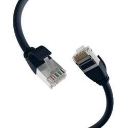 K5547SW.0,5, Пач кабел Cat.6A 0,5m FTP черен SLIM, EFB