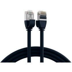 K5547SW.0,5, Пач кабел Cat.6A 0,5m FTP черен SLIM, EFB