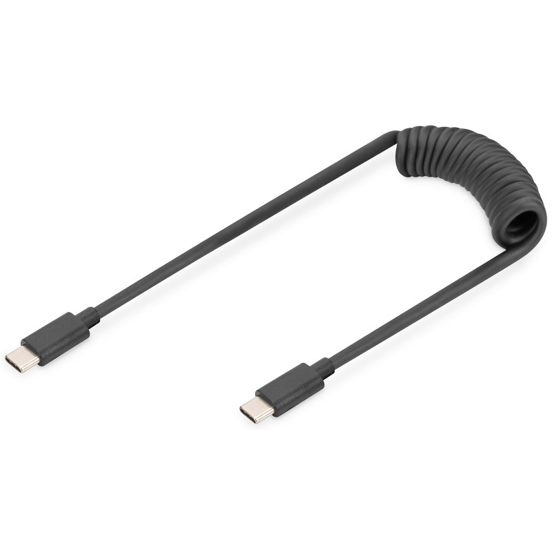 AK-300431-006-S, USB 2.0 кабел C/C M/M спирала 32см -1м