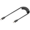 AK-300431-006-S, USB 2.0 кабел C/C M/M спирала 32см -1м