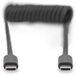 AK-300431-006-S, USB 2.0 кабел C/C M/M спирала 32см -1м