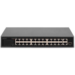 DN-95356, 24 port 10/100 POE, 2+1 Uplink, RJ45 + SFP, 240W