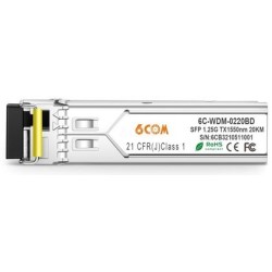 WDM-0220B/SFP LC 1550-LX 20KM, SFP модул за едно влакно 1.25G Tx1550 20km LC