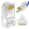 TEL-FPC5E, RJ45 плъг неекраниран 3 prongs pass through, конектор