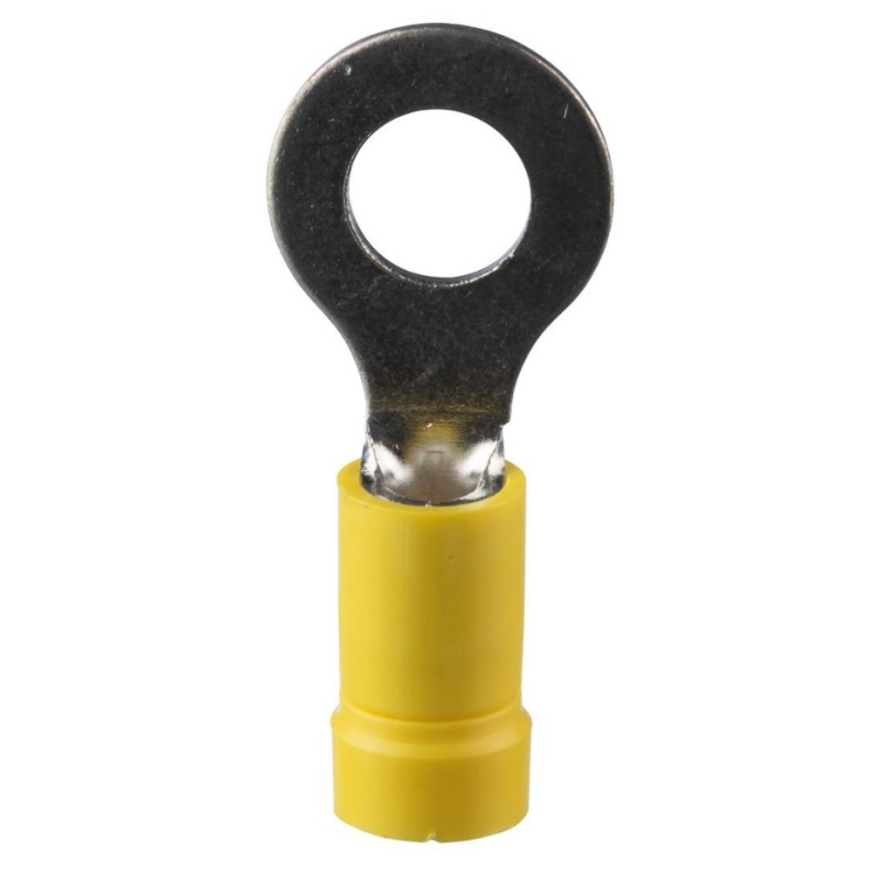 EV10-14RB-Q, StrongHold™ Ring Terminal, Yellow, Vinyl, 23/100