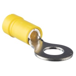 EV10-14RB-Q, StrongHold™ Ring Terminal, Yellow, Vinyl, 23/100