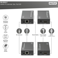 DS-55517, HDMI Extender до 120м Full HD Assmann