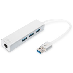 DA-70250-1, USB 3.0 Хъб 3 порта/Gigabit LAN