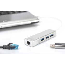 DA-70250-1, USB 3.0 Хъб 3 порта/Gigabit LAN