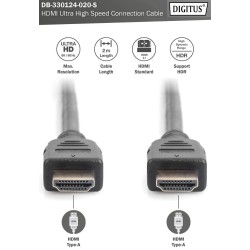 DB-330124-020-S, HDMI кабел 2м 8K 60Hz, Assmann