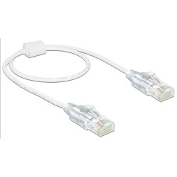 83780, Patch cable cat.6 0.5m UTP бял Delock