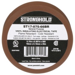 ST17-075-66BR, Изолирбанд 19mmx20m кафяв StrongHold™byPanduit