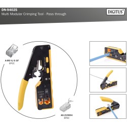 DN-94025, Crimp Tool PASS THROU 8P8C, 6P/6C