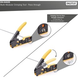 DN-94025, Crimp Tool PASS THROU 8P8C, 6P/6C