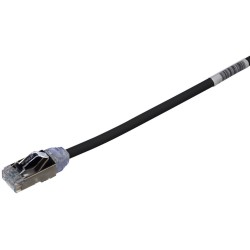 STP28X2MBL, Пач кабел 28AWG STP Cat.6A 2м черен Panduit