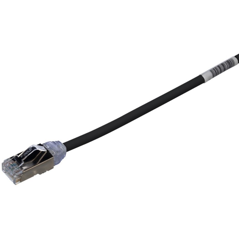 STP28X2MBL, Пач кабел 28AWG STP Cat.6A 2м черен Panduit