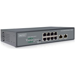 DN-95323-1, Fast Ethernet 8 port PoE + 2 port uplink 120W