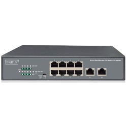 DN-95323-1, Fast Ethernet 8 port PoE + 2 port uplink 120W