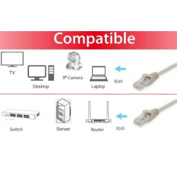 625470, Patch cable Cat.6 0,15m UTP сив, Equip