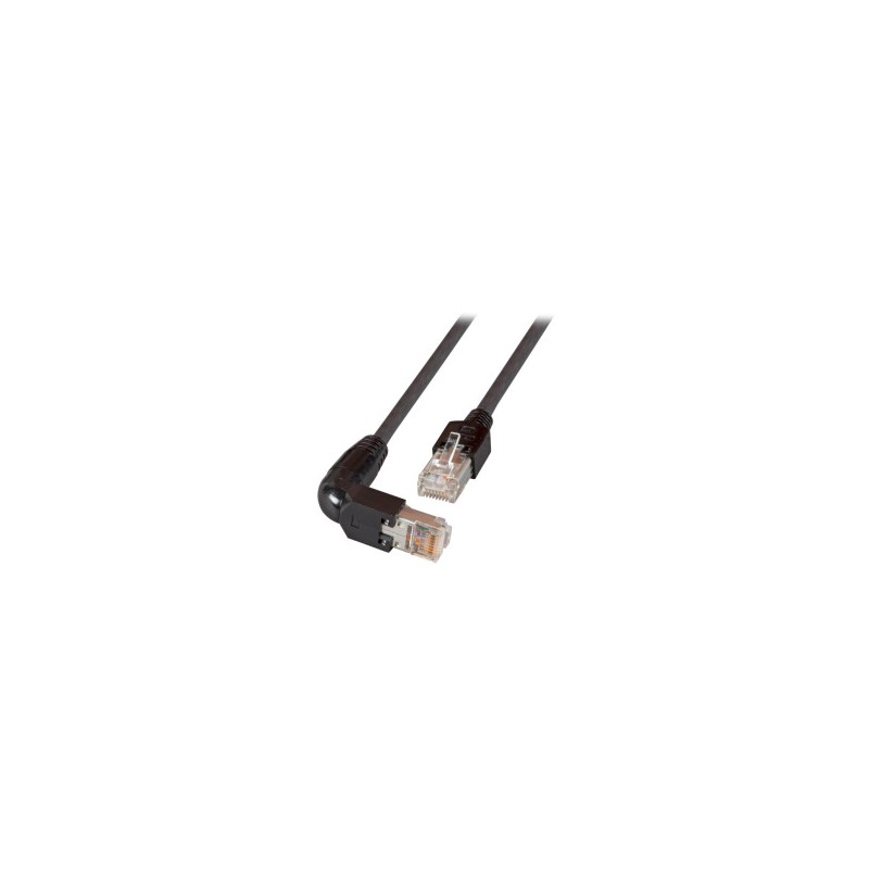 К0993.1, Пач кабел Cat.5e 1m FTP черен 90C, Assmann