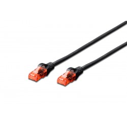 DK-1617-0025/BL, Patch cable Cat.6 0,25m UTP черен, Assmann