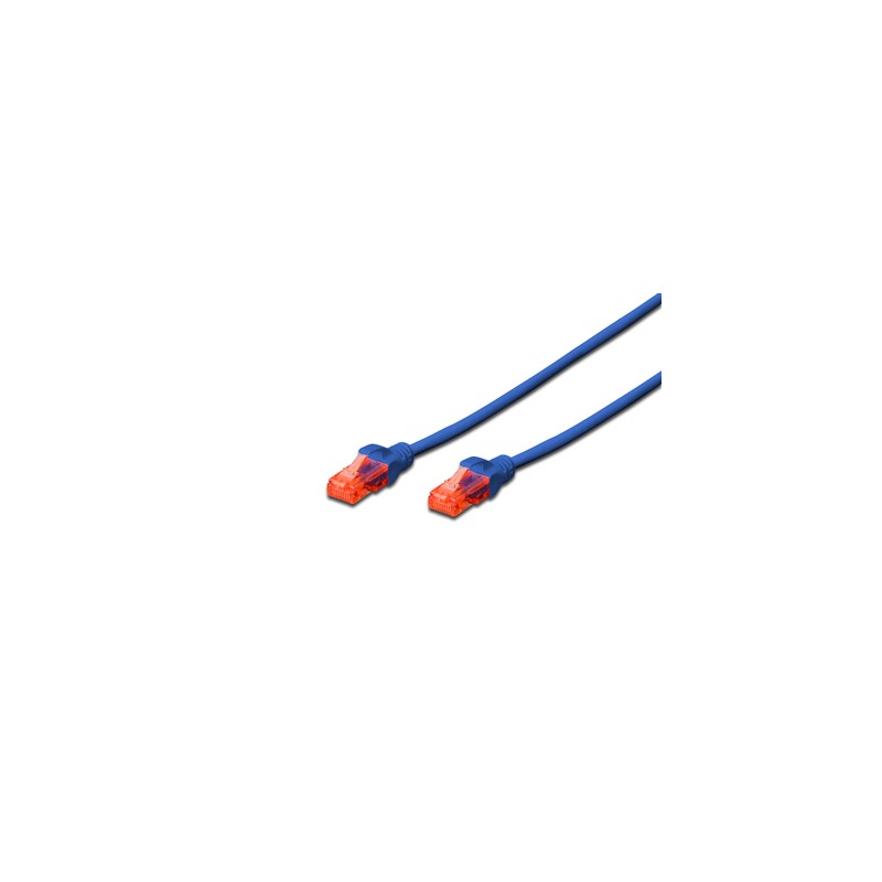 DK-1617-0025/B, Patch cable Cat.6 0,25m UTP син, Assmann